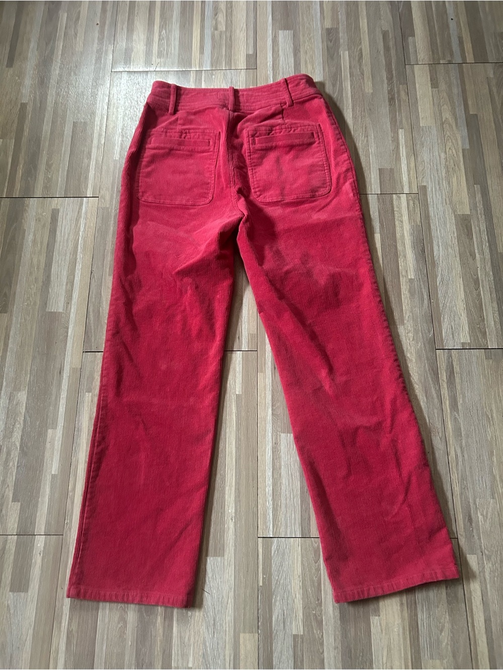 Apiece Apart Marston High-Waist Straight Pink Corduroy Button-Front Pants Size 2 - Picture 9 of 9